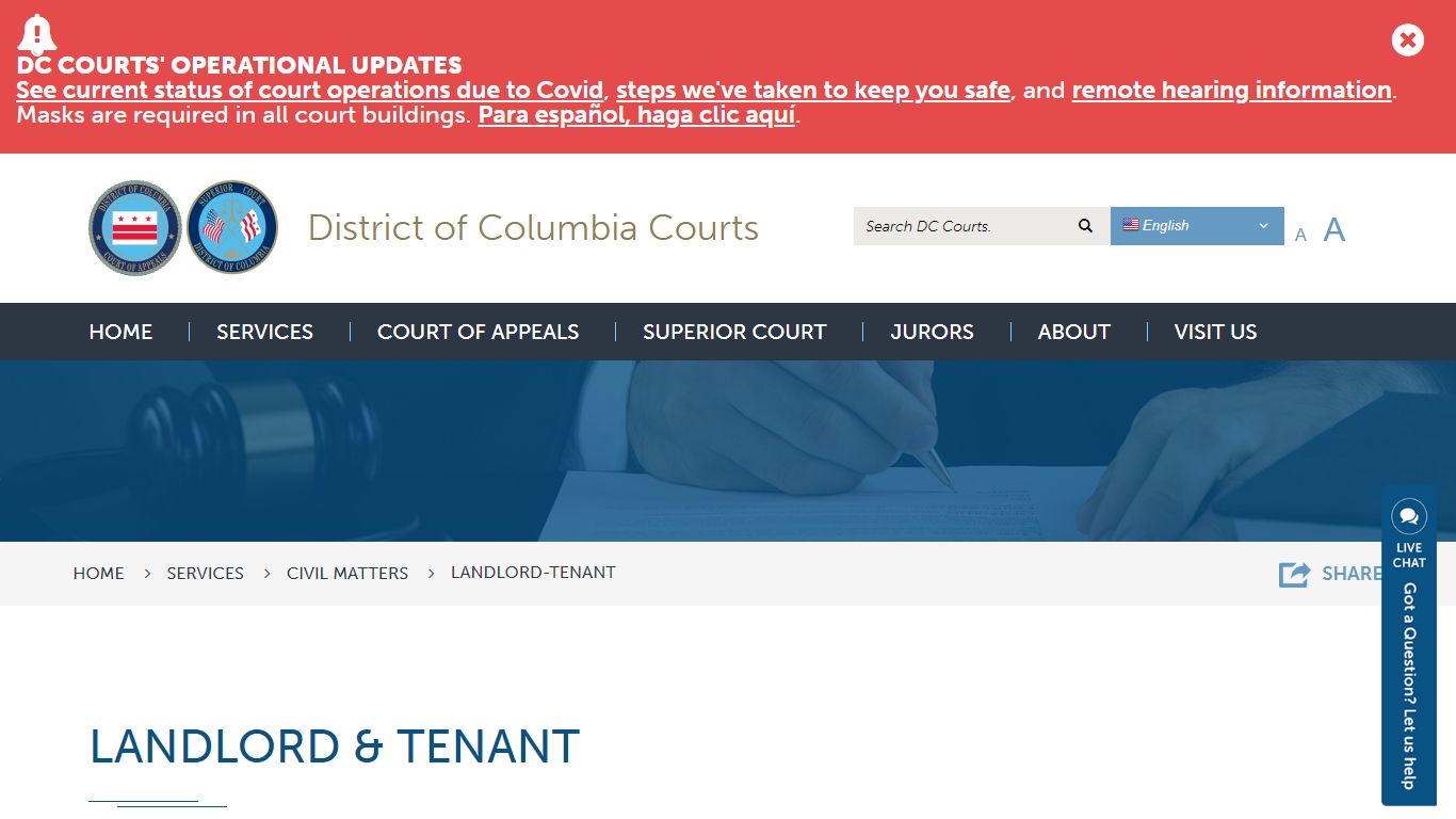 Landlord-Tenant | District of Columbia Courts